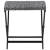 Grauer klappbarer Hocker Nedelico (Polyrattan)