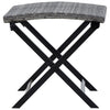 Grauer klappbarer Hocker Nedelico (Polyrattan)