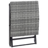 Grauer klappbarer Hocker Nedelico (Polyrattan)