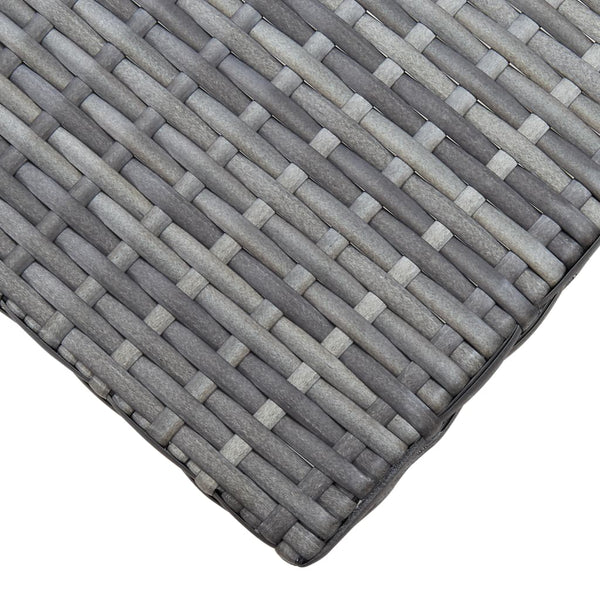 Grauer klappbarer Hocker Nedelico (Polyrattan)