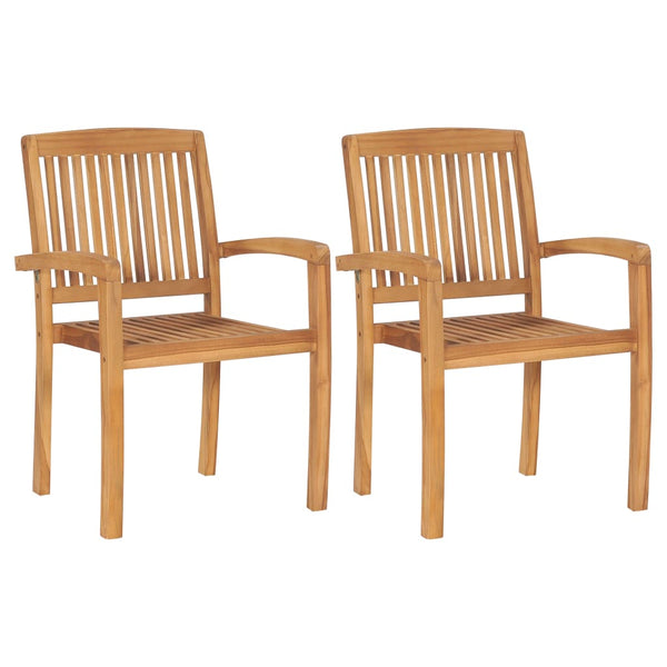 Staplebare Gartenstühle Sentineli (2 Stk. Teak)