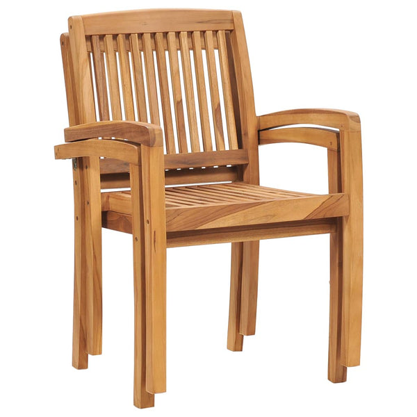 Staplebare Gartenstühle Sentineli (2 Stk. Teak)