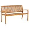 Dretcaru Gartenbank aus Holz 159cm (3-Sitzer, Teak)