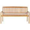 Dretcaru Gartenbank aus Holz 159cm (3-Sitzer, Teak)