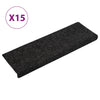 Schwarze Treppenmatten Tuberon 65x21x4cm (15 Stück Nadelfilz)