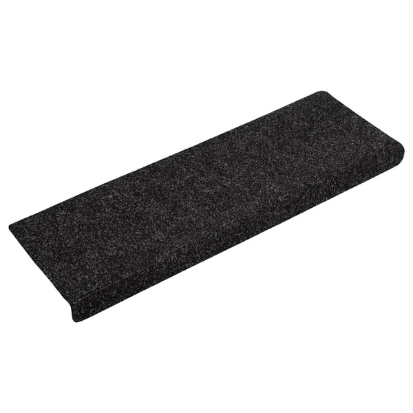 Schwarze Treppenmatten Tuberon 65x21x4cm (15 Stück Nadelfilz)