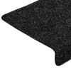 Schwarze Treppenmatten Tuberon 65x21x4cm (15 Stück Nadelfilz)