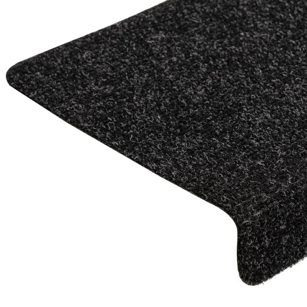 Schwarze Treppenmatten Tuberon 65x21x4cm (15 Stück Nadelfilz)