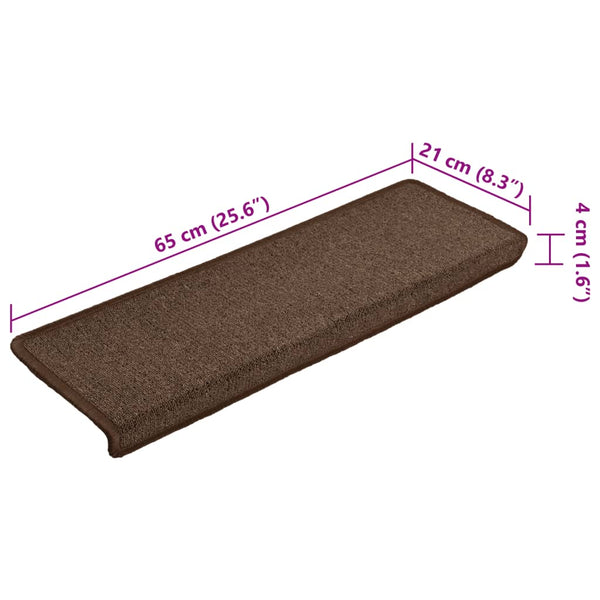 Braune Dorul-Treppenmatten 65x21x4cm (15 Stk.)