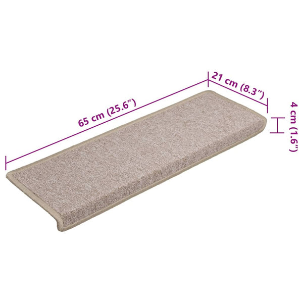 Graubraune Stufenmatten Dorul 65x21x4cm (15 Stück)