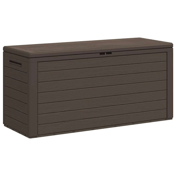 Braune Gartenaufbewahrungstruhe Elvera 116x44x55cm