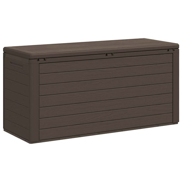 Braune Gartenaufbewahrungstruhe Elvera 116x44x55cm