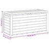 Braune Gartenaufbewahrungstruhe Elvera 116x44x55cm