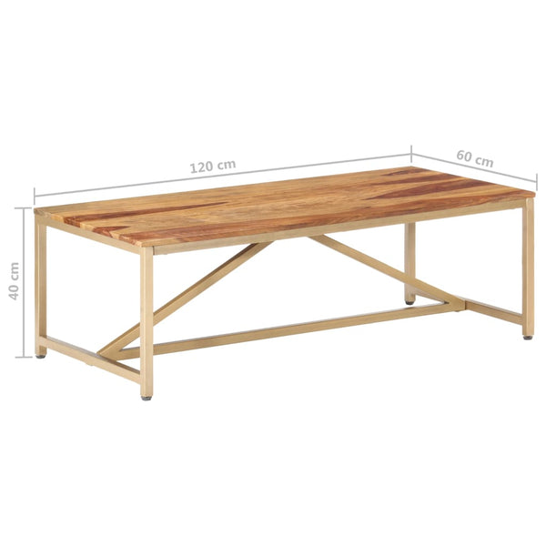 Couchtisch Evamfia 120x60x40cm (Sesamholz)