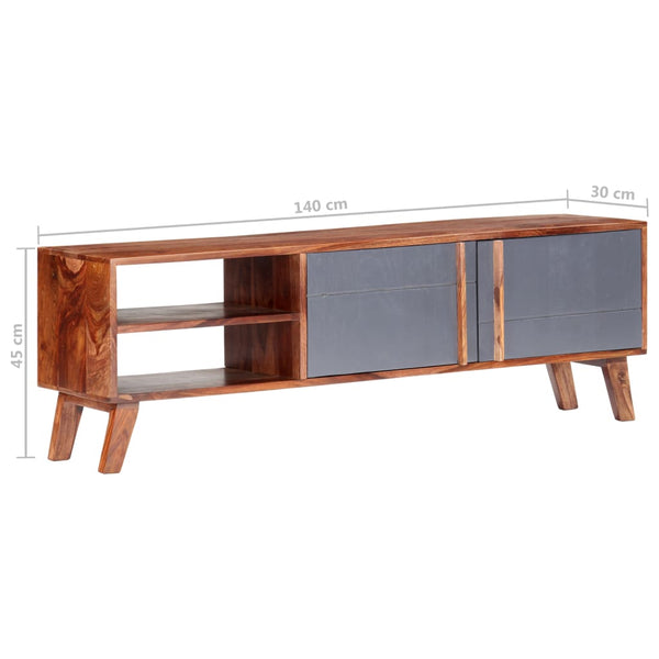Harmaa tv-taso Niche 140x30x45cm (seesampuu)