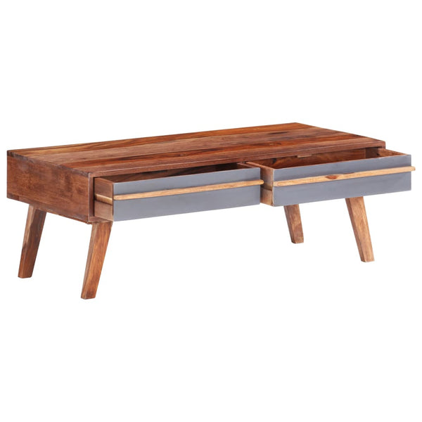 Grauer Couchtisch Galathea 110x50x40cm (Akazie)