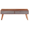 Grauer Couchtisch Galathea 110x50x40cm (Akazie)