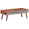 Grauer Couchtisch Galathea 110x50x40cm (Akazie)