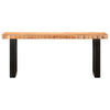 Sitzbank Ronela 110cm (grobes Mangoholz und Stahl)