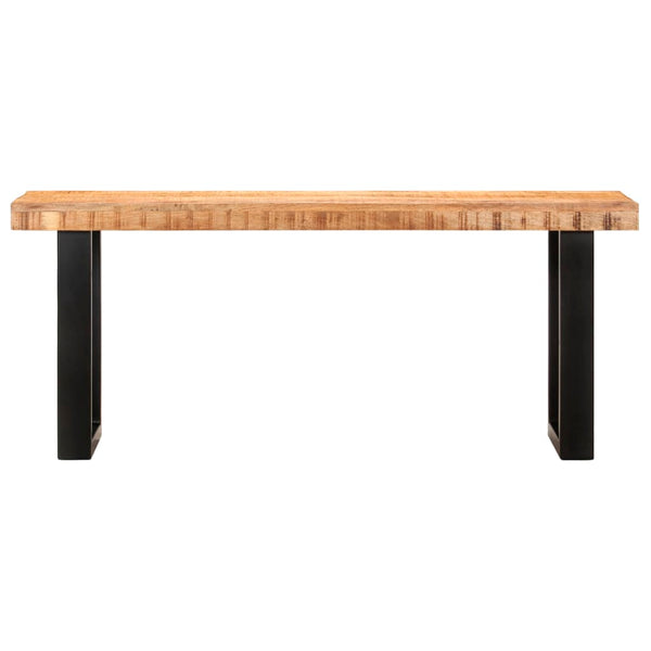 Sitzbank Ronela 110cm (grobes Mangoholz und Stahl)
