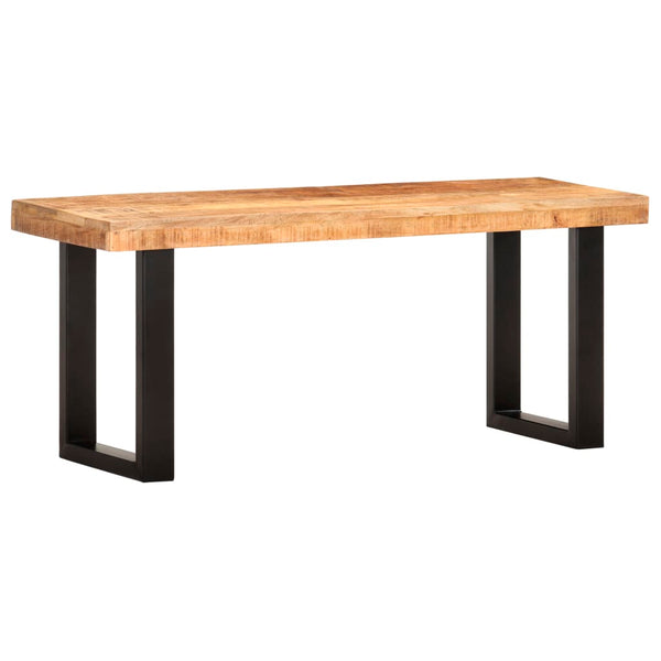 Sitzbank Ronela 110cm (grobes Mangoholz und Stahl)