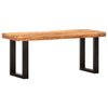 Sitzbank Ronela 110cm (grobes Mangoholz und Stahl)