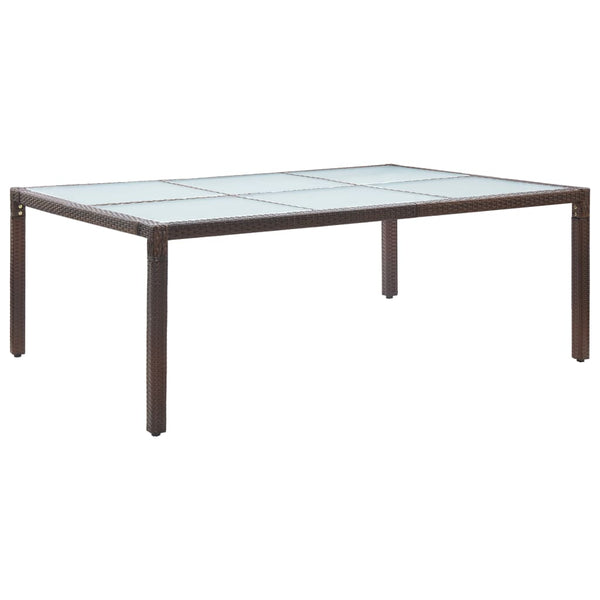Brauner Gartentisch Tarsia 200x150x74cm (Polyrattan)