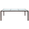 Brauner Gartentisch Tarsia 200x150x74cm (Polyrattan)