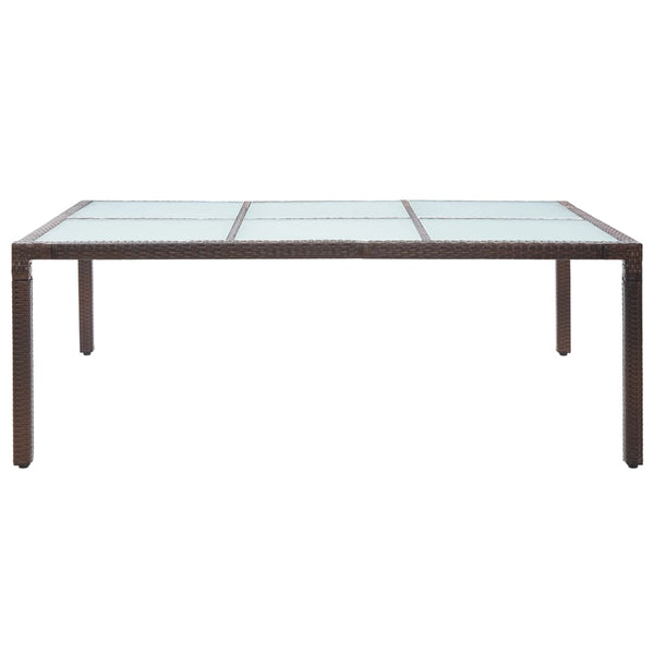 Brauner Gartentisch Tarsia 200x150x74cm (Polyrattan)