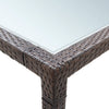 Brauner Gartentisch Tarsia 200x150x74cm (Polyrattan)