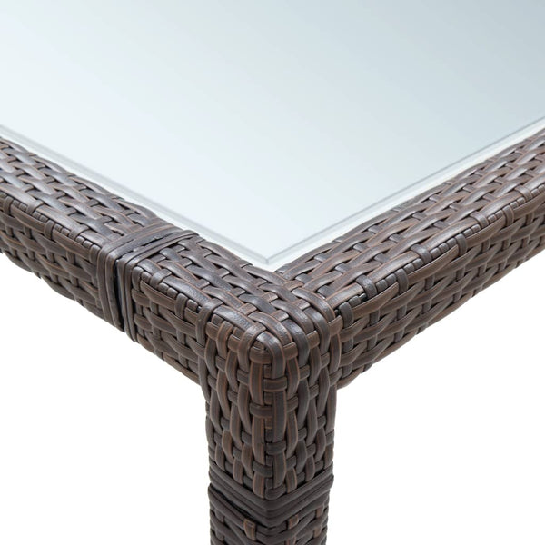 Brauner Gartentisch Tarsia 200x150x74cm (Polyrattan)