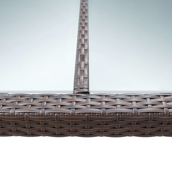 Brauner Gartentisch Tarsia 200x150x74cm (Polyrattan)