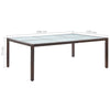 Brauner Gartentisch Tarsia 200x150x74cm (Polyrattan)