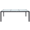 Schwarzer Outdoor-Esstisch Tarsia 200x150x74cm (Polyrattan)