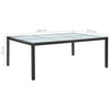 Schwarzer Outdoor-Esstisch Tarsia 200x150x74cm (Polyrattan)