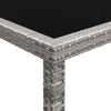Grauer Gartentisch Tarsia 200x150x74cm (Polyrattan)