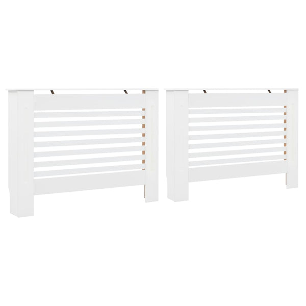 Heizkörperverkleidung weiß Oroian 112x19x81,5cm (2 Stück MDF)