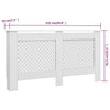 Valkoinen lämpöpatterin suojat Constantuin 152x19x81,5cm (2 kpl mdf)