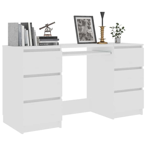 Weißer Schreibtisch Angelus 140x50x77cm (Holz)