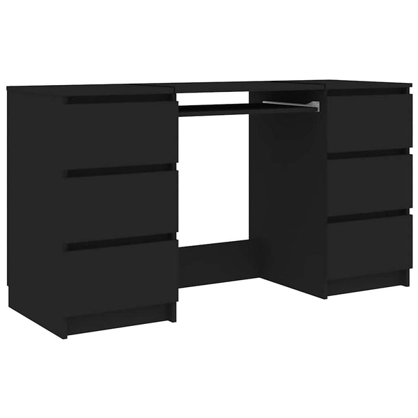 Schwarzer Schreibtisch Angelus 140x50x77cm (Holz)
