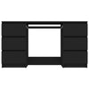 Schwarzer Schreibtisch Angelus 140x50x77cm (Holz)