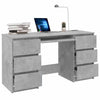 Schreibtisch Angelus 140x50x77cm betongrau (Holz)
