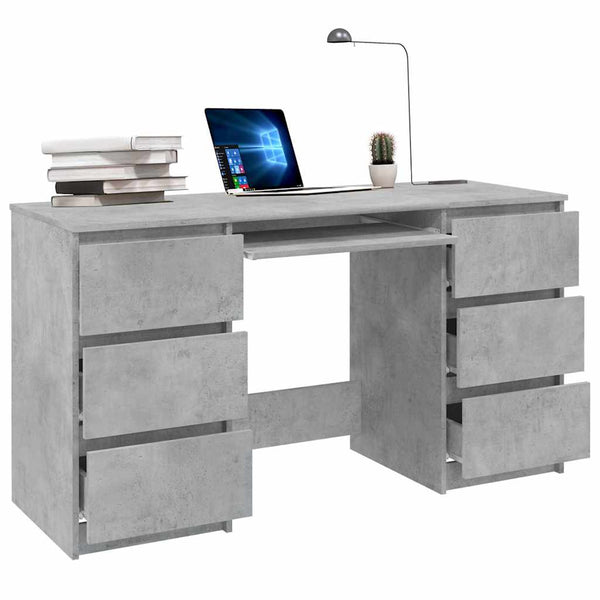 Schreibtisch Angelus 140x50x77cm betongrau (Holz)