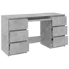 Schreibtisch Angelus 140x50x77cm betongrau (Holz)