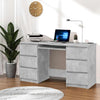 Schreibtisch Angelus 140x50x77cm betongrau (Holz)