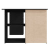 Schwarzer Eckschreibtisch Wymann 145x100x76cm (Holz)