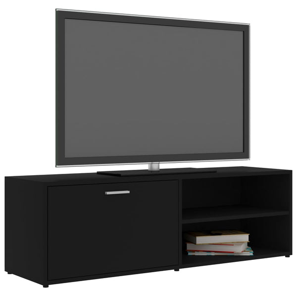 Schwarzes TV-Möbel Benona 120x34x37cm (Holz)