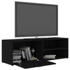 Schwarzes TV-Möbel Benona 120x34x37cm (Holz)