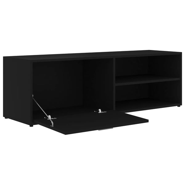 Schwarzes TV-Möbel Benona 120x34x37cm (Holz)