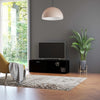 Schwarzes TV-Möbel Benona 120x34x37cm (Holz)
